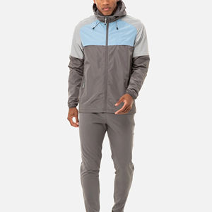 Ensemble survêtement coupe-vent pour homme, veste et pantalon de sport en nylon, fermeture éclair, coupe-vent pour homme - Product Image 1