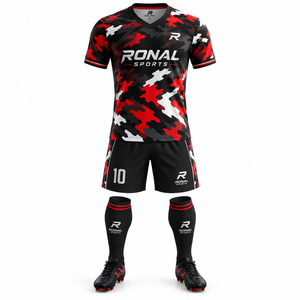 Conjunto de Camiseta de Fútbol para Hombre RONAL SPORTS, Estampado de Camuflaje Sublimado, Transpirable, de Poliéster, Manga Corta, Uniforme para Adultos, Todas las Temporadas - Product Image 1