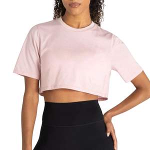 Camiseta Corta Personalizada para Mujer, Manga Corta, Transpirable, para Gimnasio, Entrenamiento, Fitness, Yoga, Ropa Deportiva, Personalizada, OEM, Venta al Por Mayor - Product Image 1