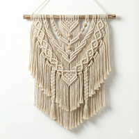 Tapisseries murales en macramé texturé, magnifique art du nœud pour la maison, vente en gros, fabricant, écologique, durable, Vietnam