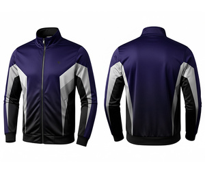 Chaqueta de Calentamiento con Cierre Completo y Sublimación, Ropa Deportiva para Correr y Hacer Ejercicio, Cálida, Transpirable y de Secado Rápido |   Tallas Hombre Mujer Juvenil - Product Image 2