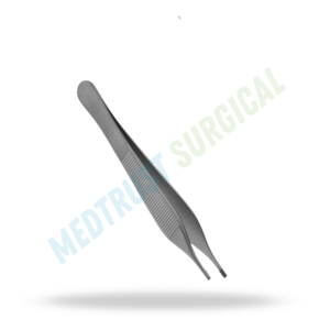 Adson Brown Delicate Tissue Forcep 7x7 Teeth Standard Size Surgical Tissue Forceps - Product Image 4