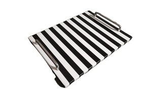 Plateau de petit-déjeuner Logo personnalisé rond en résine avec poignée en métal Plateau de service haut à la mode conçu par un fabricant professionnel de plateau - Product Image 2