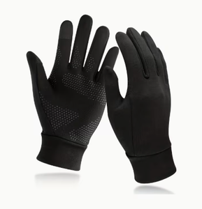 Gants d'équitation bleu clair et blanc pour femmes, coupe régulière, fermeture à crochets et boucles, accessoires équestres légers et respirants - Product Image 2