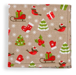 Serviette de table imprimée pour Noël, en coton, pour la décoration de table, à prix abordable. - Product Image 5
