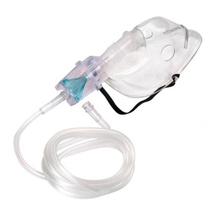 Masque à oxygène jetable NIRVAN GLOBAL avec tube, masque facial en PVC, masque de thérapie respiratoire, capacité de 10 ml, pour usage clinique - Product Image 1