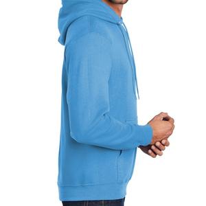 เสื้อฮู้ดดี้สีฟ้าอมเขียวสำหรับผู้ชาย พิมพ์โลโก้ได้ คุณภาพสูง ผ้าฟลีซเนื้อนุ่ม พรีเมียม สไตล์สตรีทแวร์ สำหรับฤดูหนาว ดีไซน์โดดเด่น - Product Image 3