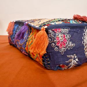 Nueva llegada de cojines de suelo bohemios PUF cuadrado indio hecho a mano Patchwork Vintage funda de Cojín cuadrado - Product Image 3