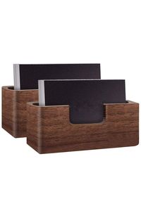 Tarjetero de madera hecho a mano, exquisito accesorio de escritorio para oficina, regalo promocional novedoso, moderno estuche para tarjetas de presentación. - Product Image 4
