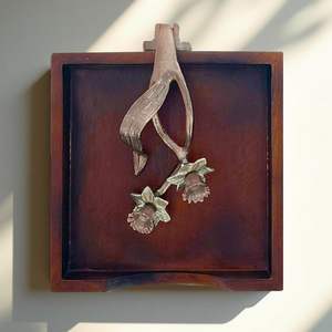 Napkin Holder Solid Wood Brown Finish Home Decor & <b>Kitchen</b> Decor Table Countertop issue Holder with Metal <b>Ornament</b> Arm in Silver - Product Image 6