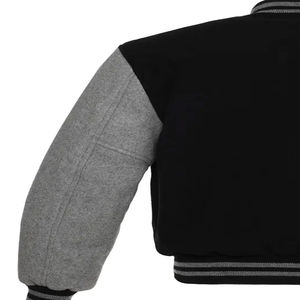 Veste d'hiver pour homme, veste de style universitaire, vêtement de mode urbaine, veste de style universitaire pour homme avec manches en cuir, veste scolaire - Product Image 4