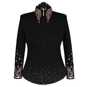 Camisa Premium con Pedrería para Competencia de Equitación Western, Rodeo y Exhibición Ecuestre, Ligera y Ecológica - Product Image 1