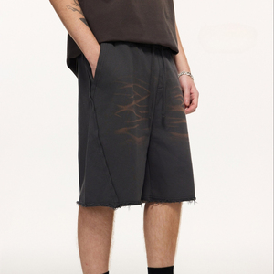Conjunto de camiseta y pantalones cortos para hombre, estilo deportivo y urbano, cuello redondo, tejido de poliéster antiencogimiento, novedad de verano. - Product Image 6