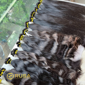 Extensiones de Cabello con Punta Plana al por Mayor, Textura de Cabello Liso/Ondulado/Rizado, Personalizadas, de Alta Calidad, Precio al por Mayor, ¡Oferta Caliente Ahora! - Product Image 2