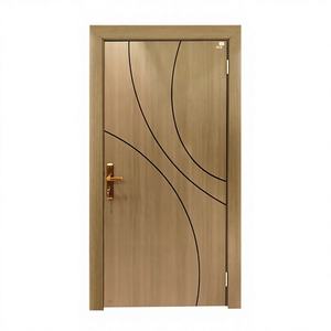Ensemble de cadre de porte en bois massif, étanche, écologique, portes finies pour chambre/villa, usage commercial, salle à manger, style moderne - Product Image 1