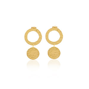 Boucles d'oreilles en laiton massif au meilleur prix – Nouveauté, design martelé, personnalisables, en promotion - Product Image 1