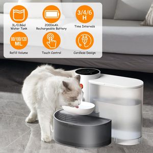 Distributore d'Acqua Automatico Intelligente per Cani e Gatti 3L/101OZ Ricaricabile Senza Fili con 3 Livelli di Auto-Ricarica per Piccoli Animali - Product Image 3