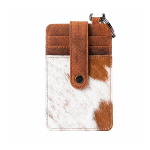 Pochette de luxe vintage en cuir véritable pour femme, style western, porte-cartes fin, fait main, organisateur de voyage avec fermeture éclair - Product Image 1