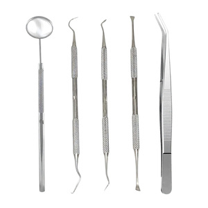 Kit <b>Tooth</b> <b>Scraper</b> Tartar Dental Scaler Tweezers Mouth Mirror Sutur Kit Medic Instrument Stainless Steel Dental Examination - Product Image 5