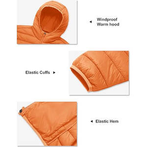 Chaqueta Deportiva Ligera con Capucha para Hombre, Chaqueta Acolchada Resistente al Agua con Aislamiento para Camping, Senderismo y Viajes, Suministro de Fábrica OEM - Product Image 6