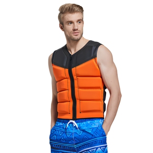 Chaleco Salvavidas Sbart 50N, Naranja y Negro, Neopreno, Espuma EPE, para Kayak, Moto Acuática y Deportes Acuáticos - Product Image 1
