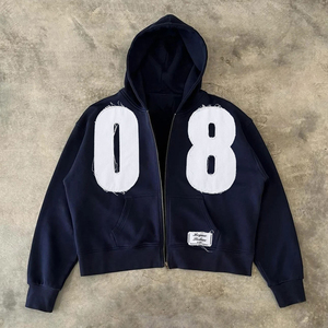 Sweat à capuche pour homme, imprimé numériquement par le fabricant, anti-rétrécissement, 500g, motif uni, tricoté, doublé, design hiver, coupe oversize - Product Image 4