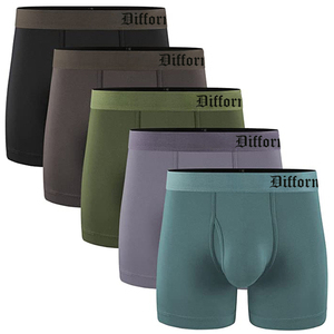 Calzoncillos Bóxer Antibacterianos de Algodón y Elastano para Hombre, Corte Medio, Suaves, Elásticos, Transpirables, Ropa Interior Cómoda para Uso Diario - Product Image 1