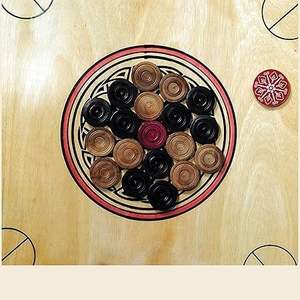 Juego de Carrom con Palo de Impacto, Monedas y Polvo de Pulido, el Mejor Juego de Madera para Interiores - Product Image 2