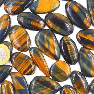 Natural Multi Tiger Eye Cabochon Wholesale Bulk Lot Loose Gemstone for Jewelry Making Pendant Ring Earrings - Product Image 2