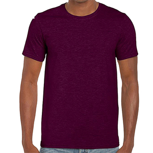 เสื้อยืดแขนสั้นสีดำสำหรับผู้ชาย ผ้าฝ้าย 100% ทรงปกติ สวมใส่สบาย คอกลม สีพื้น ผ้าเจอร์ซีย์ถัก - Product Image 4