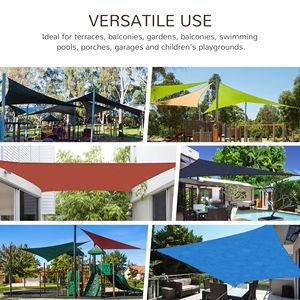 Tenda Parasole Marrone 13 x 20 per Esterni, Patio, Terrazzo, Giardino con Anelli a D e Corda - Categoria Prodotto: Tende e Reti Ombreggianti - Product Image 5