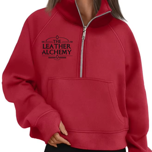 <b>Women</b> <b>Quarter</b> <b>Zip</b> Fleece <b>Sweatshirt</b> Warm Comfortable Relaxed Fit Long Sleeve Casual Outdoor And Streetwear Fashion Pullover - Product Image 1