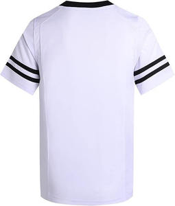 Maillot de football personnalisé à manches courtes, col en V, respirant, 100% polyester, imprimé numériquement, pour l'entraînement et les matchs - Product Image 2