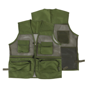 Gilet élégant en maille à séchage rapide pour homme, idéal pour le travail en extérieur, la pêche et la photographie, avec poches imprimées - Product Image 1