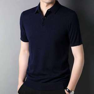 Camiseta de Golf de Lujo 100% Algodón para Hombre, con Logotipo Personalizado, Jersey Sólido, Manga Corta, Corte Holgado, Alta Calidad - Product Image 3