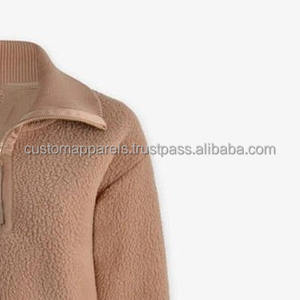Abrigos de Forro Polar Grueso y Cálido para Invierno, Ropa Deportiva, Sudadera con Capucha y Media Cremallera de Corte Holgado para Mujer - Product Image 6