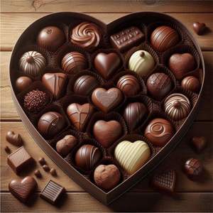 <b>Heart</b> Shaped <b>Chocolate</b> Box Serving Tray | Luxury Valentines Day Gift Tray | Decorative Dessert Display For Party & Wedding Trays - Product Image 2