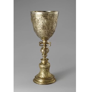 Metal Chalice And Ciborium Set With Ornamental Religious Details For Formal Liturgical Presentations - Product Image 4