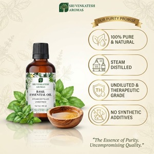 Basil <b>Essential</b> <b>Oil</b> Steam Distilled Botanical <b>Oil</b> for Cosmetic Fragrance Personal Care Formulations Bulk Supply OEM ODM Export - Product Image 4