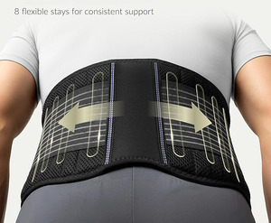 Custom <b>Back</b> Brace <b>Support</b> Belt Waist Posture Corrector Dual Adjustable Lumber <b>support</b> For Lower Pain Lightweight <b>Back</b> Brace - Product Image 2
