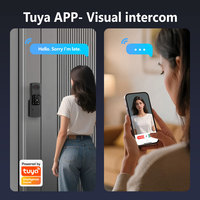 Serrure de porte intelligente Tuya WiFi 3D avec reconnaissance faciale, double empreinte digitale, étanche, pour portail extérieur en fer