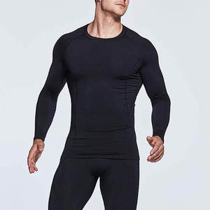 Slim Fit Compression Men Running T-Shirts Fake-Muscle T Shirts Body <b>Builder</b> Suit Removable Pad Quick Dry Workout Jersey - Product Image 5