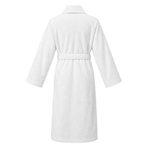 Robe longue en tissu éponge pour femmes, manches longues, col en V, couleur unie, 100% coton, style classique, lavable en machine, vêtements d'automne - Product Image 4