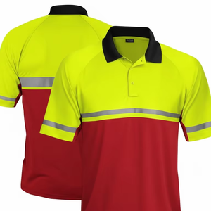 Camiseta de Seguridad Reflectante de Alta Visibilidad, Manga Corta, Transpirable, de Secado Rápido, para Trabajo en Almacenes y Protección Contra Incendios, Talla OEM - Product Image 1