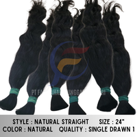 Extensions de cheveux indonésiens vierges Remy, cuticules alignées, sans nœuds, 100% cheveux humains, mèches droites naturelles, toutes les couleurs.