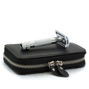 Ensemble de rasage avec rasoir de sécurité à double tranchant à manche métallique, trousse de rasage, rasoir pour hommes, rasoir professionnel en acier inoxydable, nouveau design - Product Image 3
