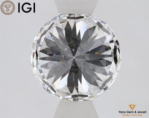 Diamante cultivado en laboratorio CVD de 1.00 quilates, forma redonda, 6.51 mm, color E, claridad VVS1, con certificado IGI para una obra maestra de joyería de diseñador. - Product Image 5