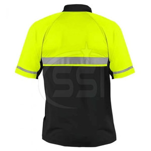 Chemise de travail haute visibilité ANSI Classe 2 imperméable avec bandes réfléchissantes pour les tâches de maintenance en extérieur, polo de sécurité, uniforme - Product Image 6