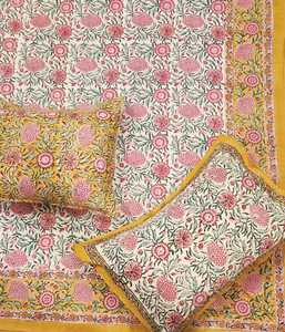 Draps en coton 100% imprimés au bloc, fabriqués en Inde, pour commandes en gros. Impression traditionnelle au bloc sur coton, prix de gros. - Product Image 3