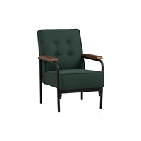 Zeitgenössischer Einzel-Sessel mit Stoffbezug, Gepolsterter Akzentsessel mit Knopfheftung, Schaumstoffpolsterung, Metallrahmen, Komfortabel, Hochwertig für das Wohnzimmer